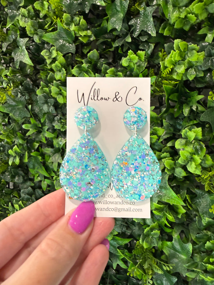 Large Dangle Aqua Spritz