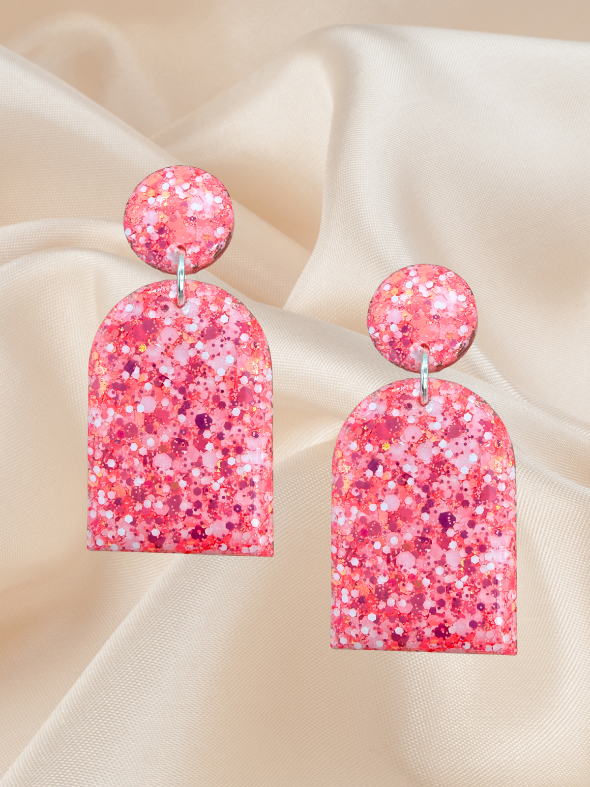 Long Arch Dangle Coral Crush