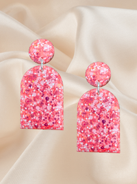 Long Arch Dangle Coral Crush