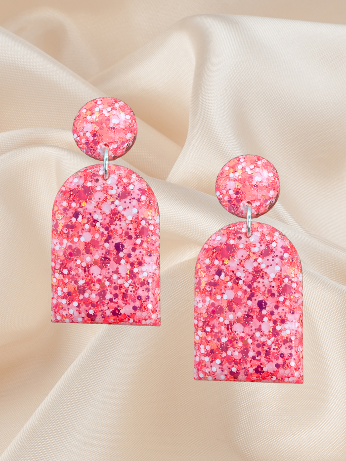 Long Arch Dangle Coral Crush