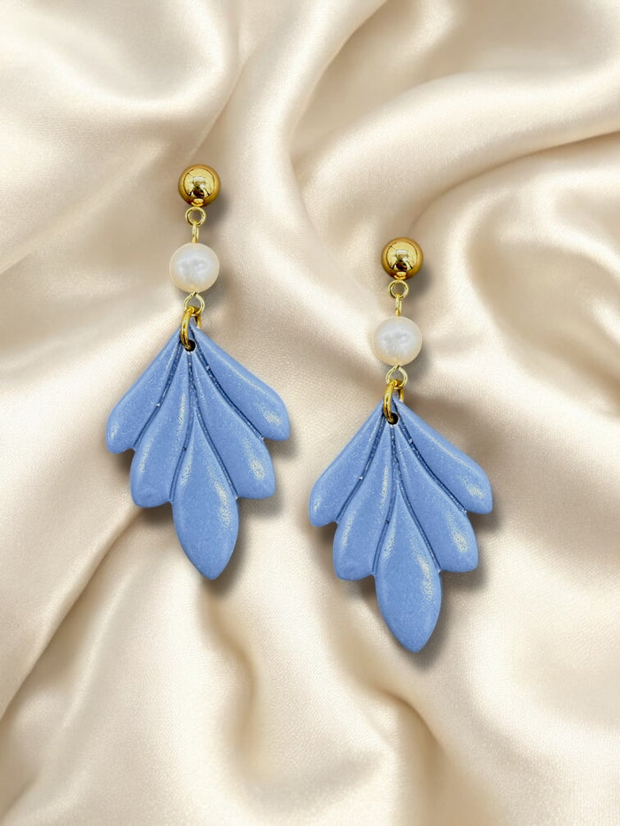 Bluebell Petal Large Clay Dangle