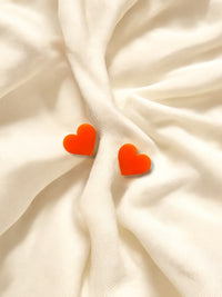 MINI Stud Orange Heart