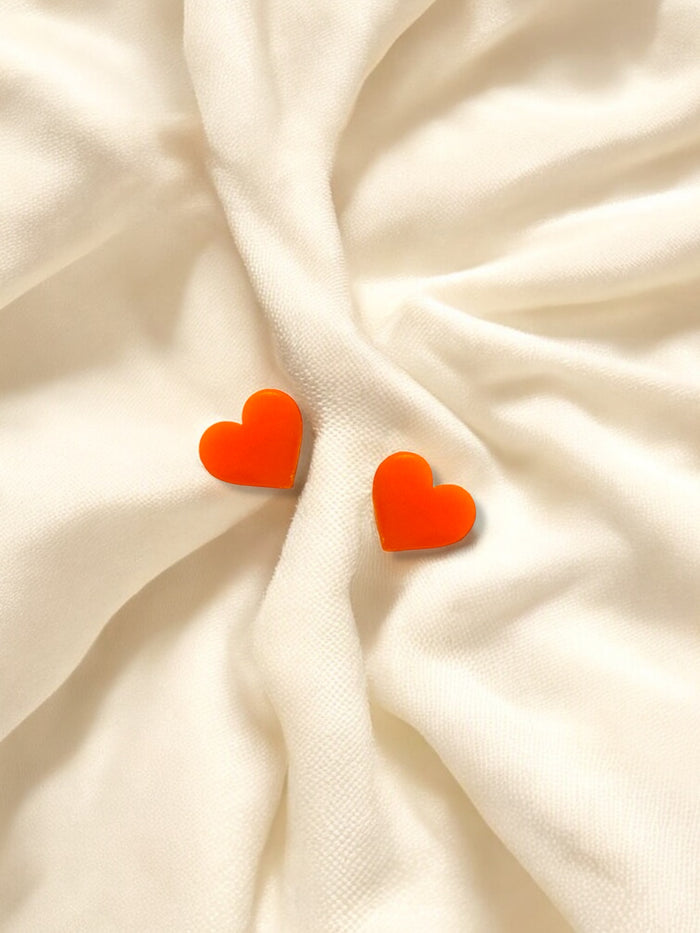 MINI Stud Orange Heart