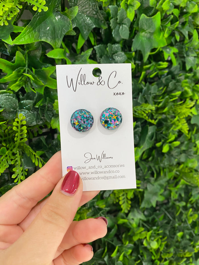 1.5cm Stud Enchanted Emerald