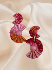 Large Clay Dangle Sunset Swirl