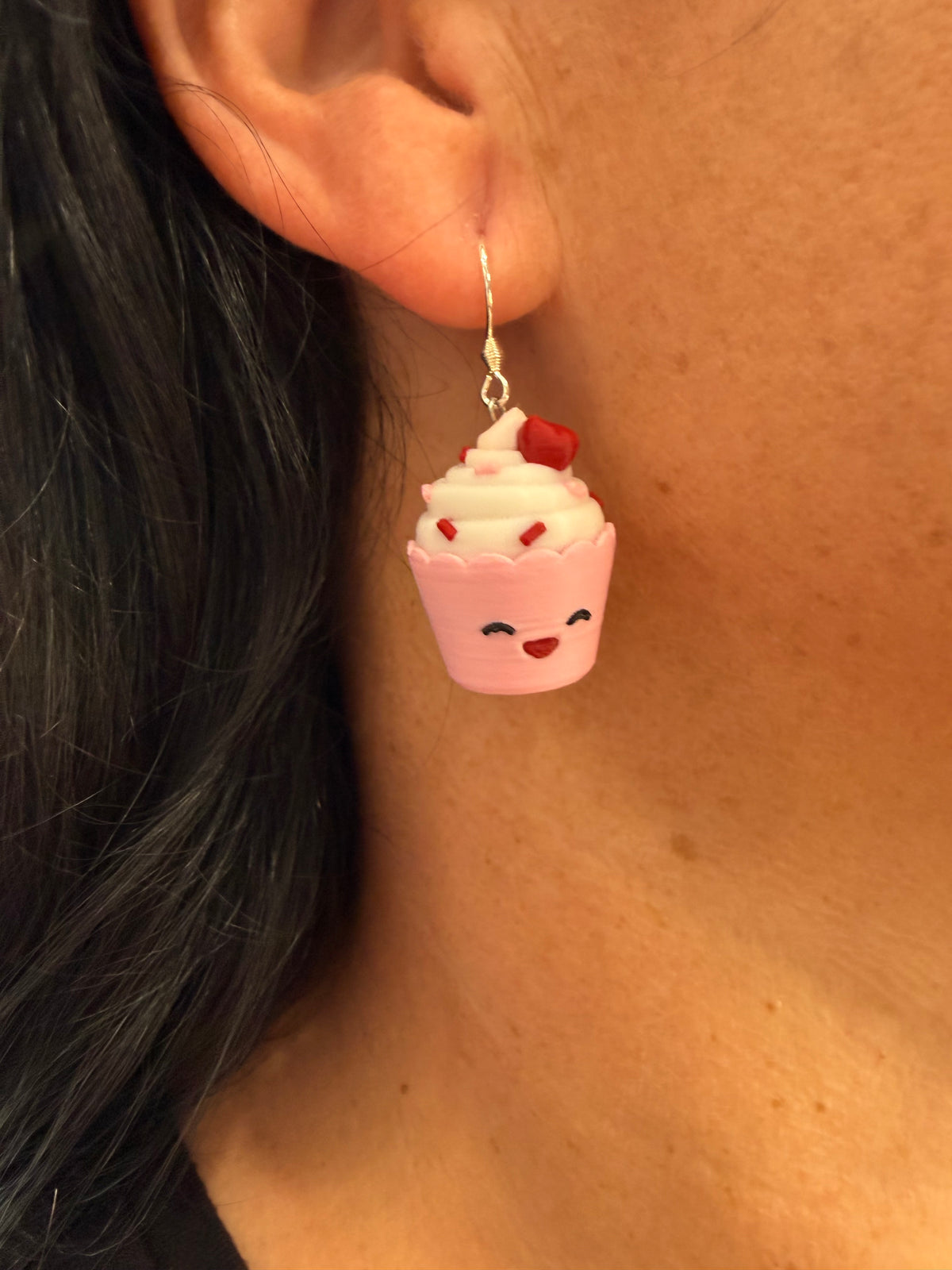 3D Cupcake Dangle Earrings