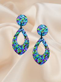 LARGE Feature Teardrop Dangle Electric Pop