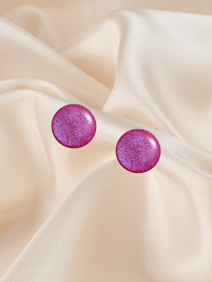 1.5 Studs Fuchsia Glaze