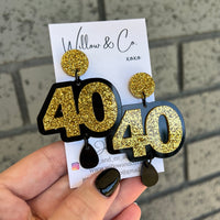 40 XL Birthday Dangles