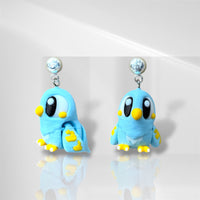 3D Budgie Dangle Earrings