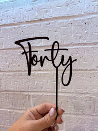 Forty Cake Topper