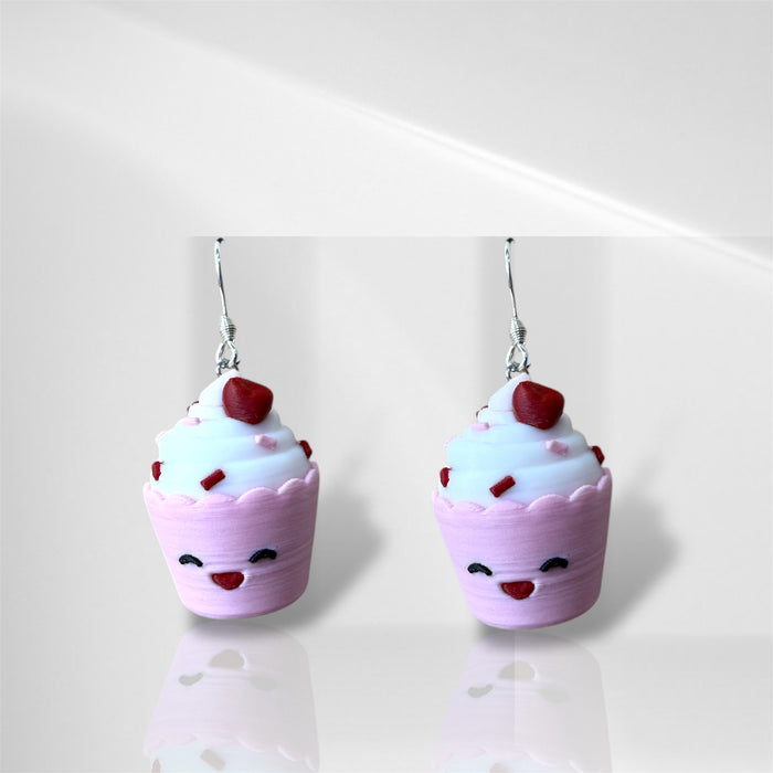 3D Cupcake Dangle Earrings