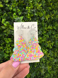 XL Christmas Tree Dangle Merry Pastel