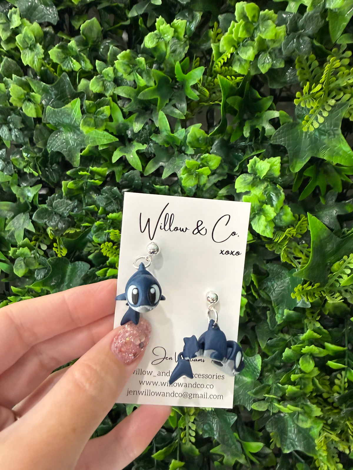 3D Shark Dangle Earrings