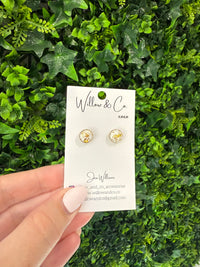 MINI Stud Gold & White