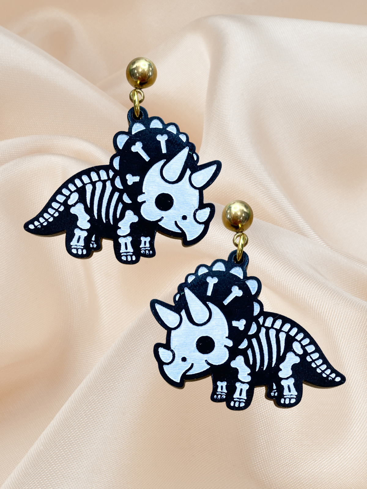 Halloween Bone-O-Ceratops  Skeleton Dangle