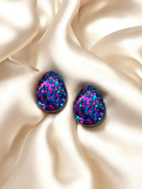 Almond 2cm Stud Fuchsia Sapphire