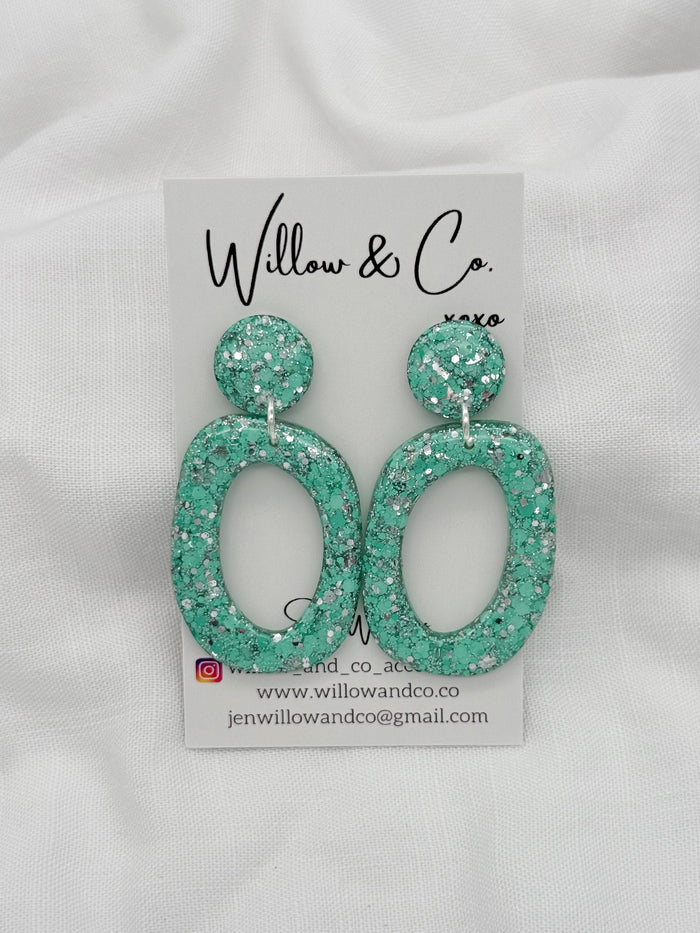 LARGE ORGANIC HOOP Misty Mint