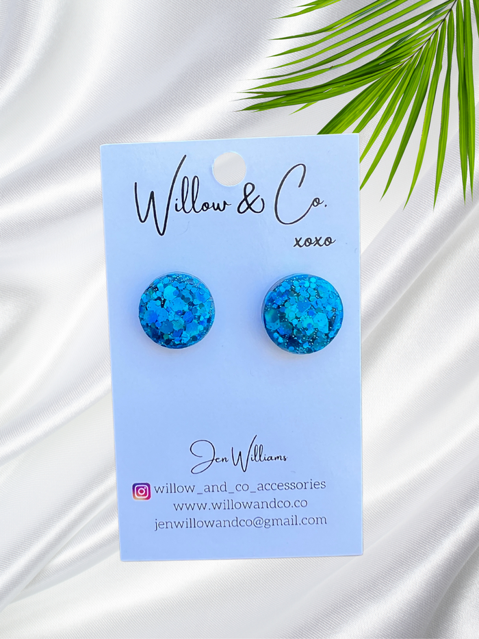 1.5cm Studs Ocean