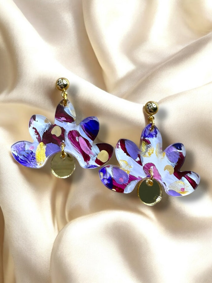 MIDI Floral Hand painted Dangle