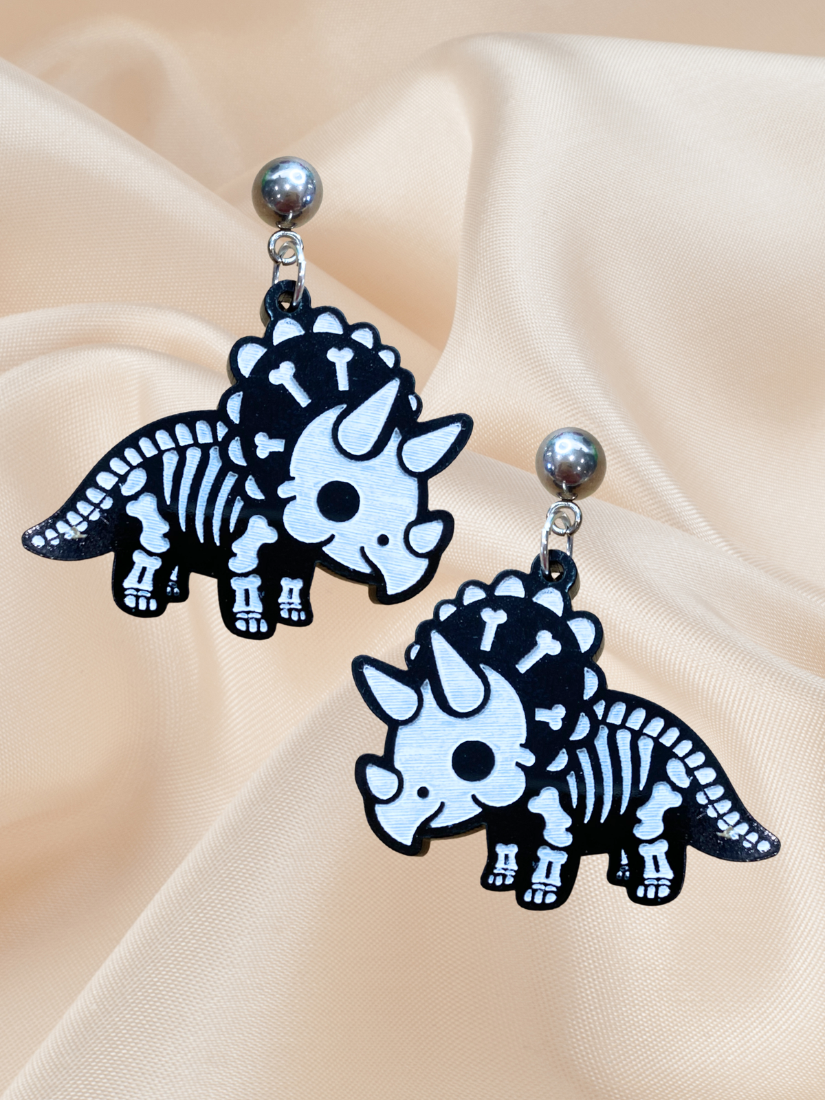 Halloween Bone-O-Ceratops  Skeleton Dangle