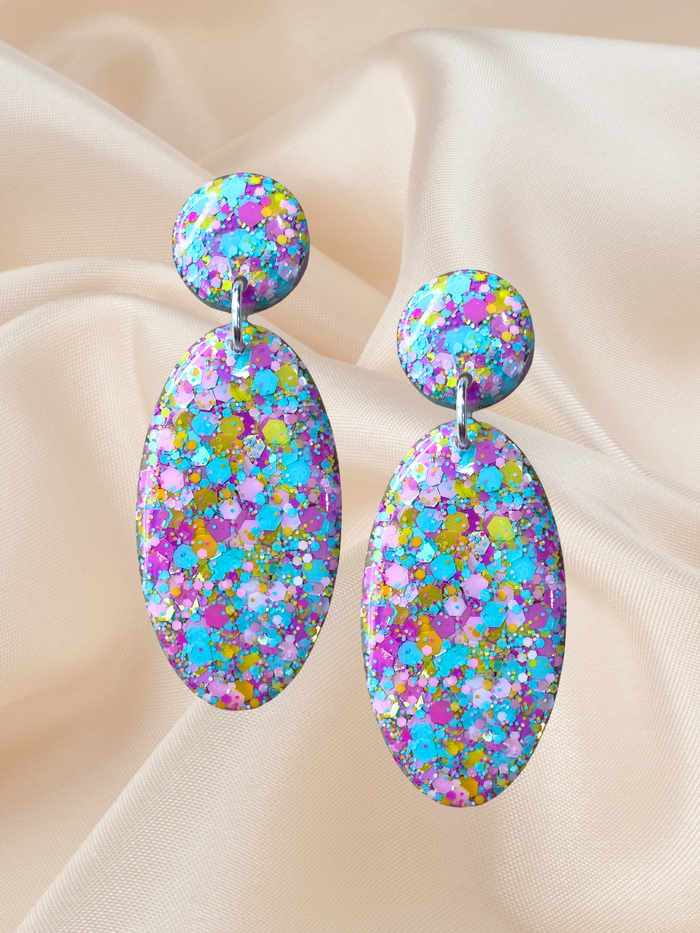 Long Oval Dangle Pastel Parade