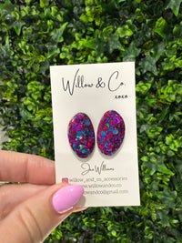 Organic Oval Stud Cosmic Berry