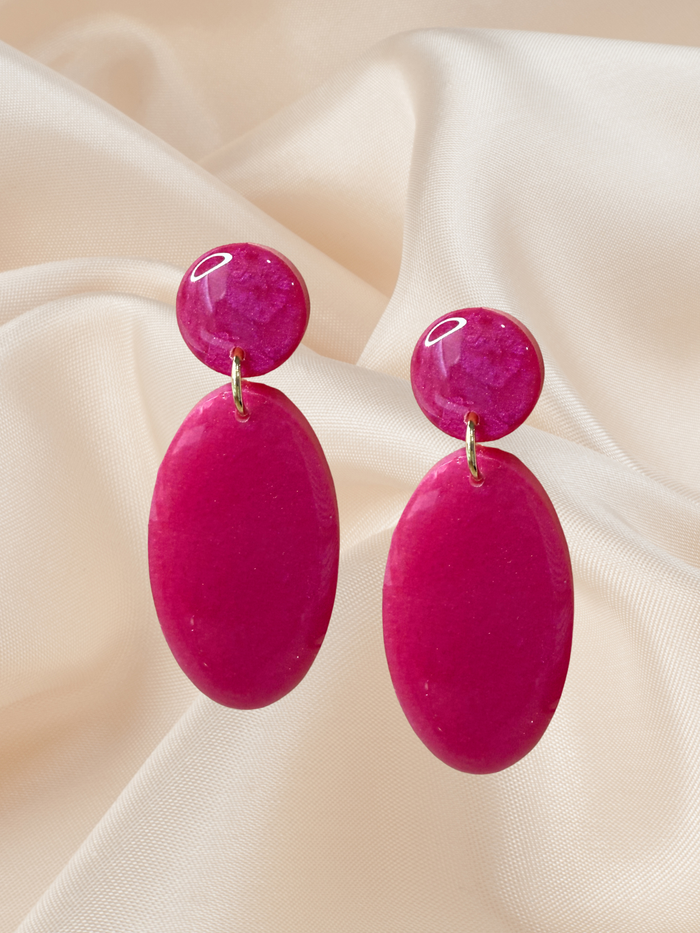 Large Oval Dangle Cherry Glaze