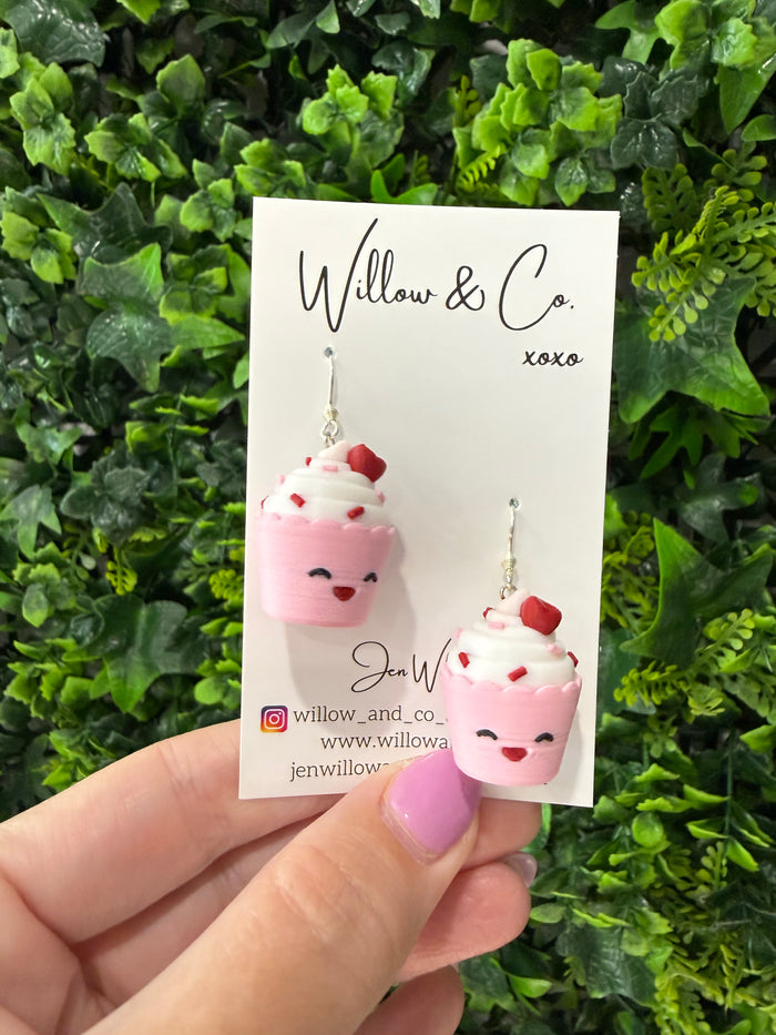 3D Cupcake Dangle Earrings