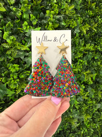 XL Christmas Tree Dangle Celebration Glitter