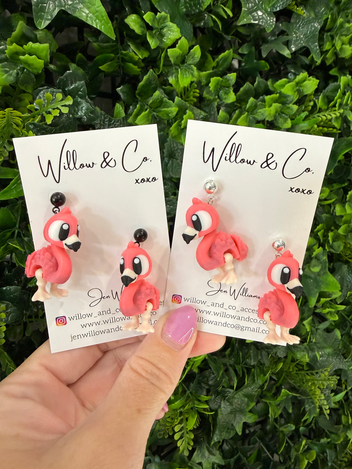 3D Flamingo Dangle Earrings