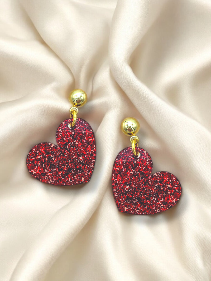 MINI HEART DANGLE RED