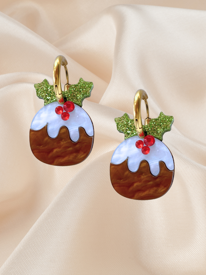 Christmas Pudding Hoop Dangle