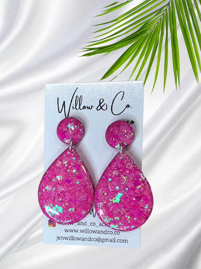 Large Dangle Barbie Pink