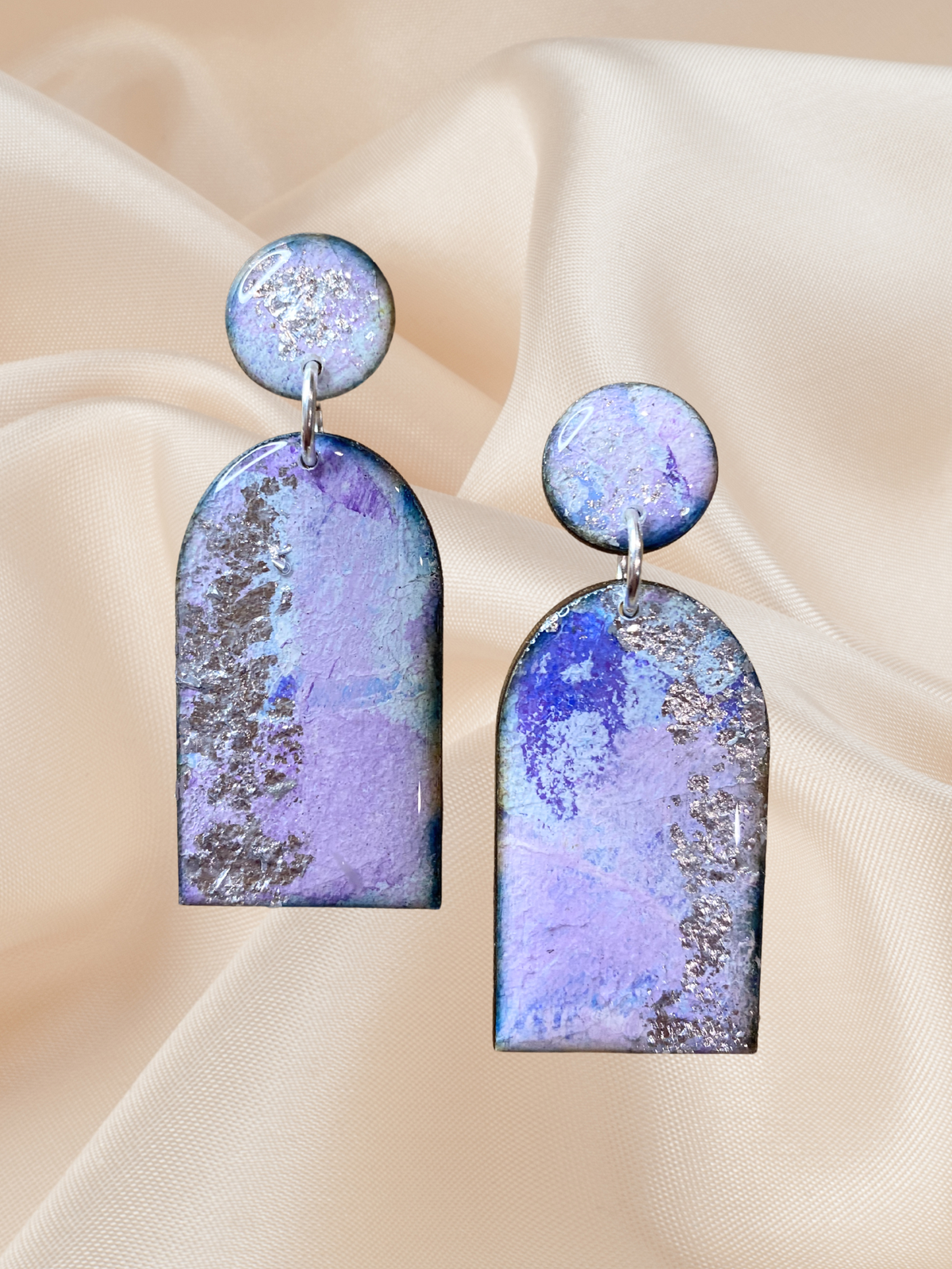 Hand painted Arch Dangle Arctic Iris