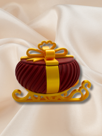 Christmas Gift Trinket Box with Sleigh Base