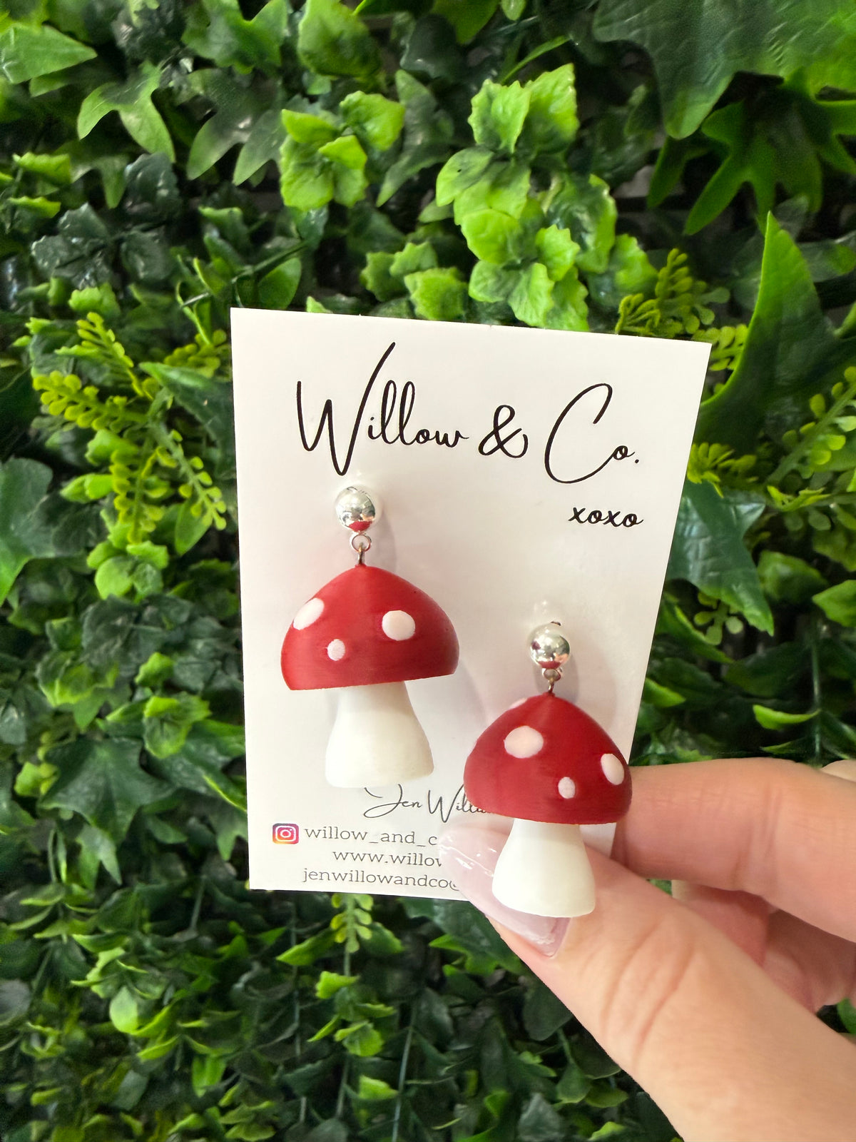 3D Mushroom Dangle Earrings