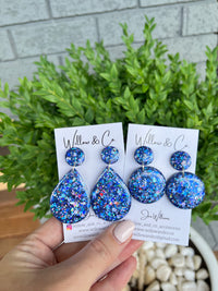 Large Dangle Deep Blue