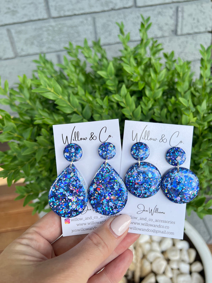 Large Dangle Deep Blue