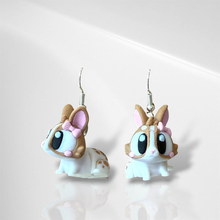 3D Bunny Dangle Earrings