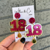 18 XL Birthday Dangles