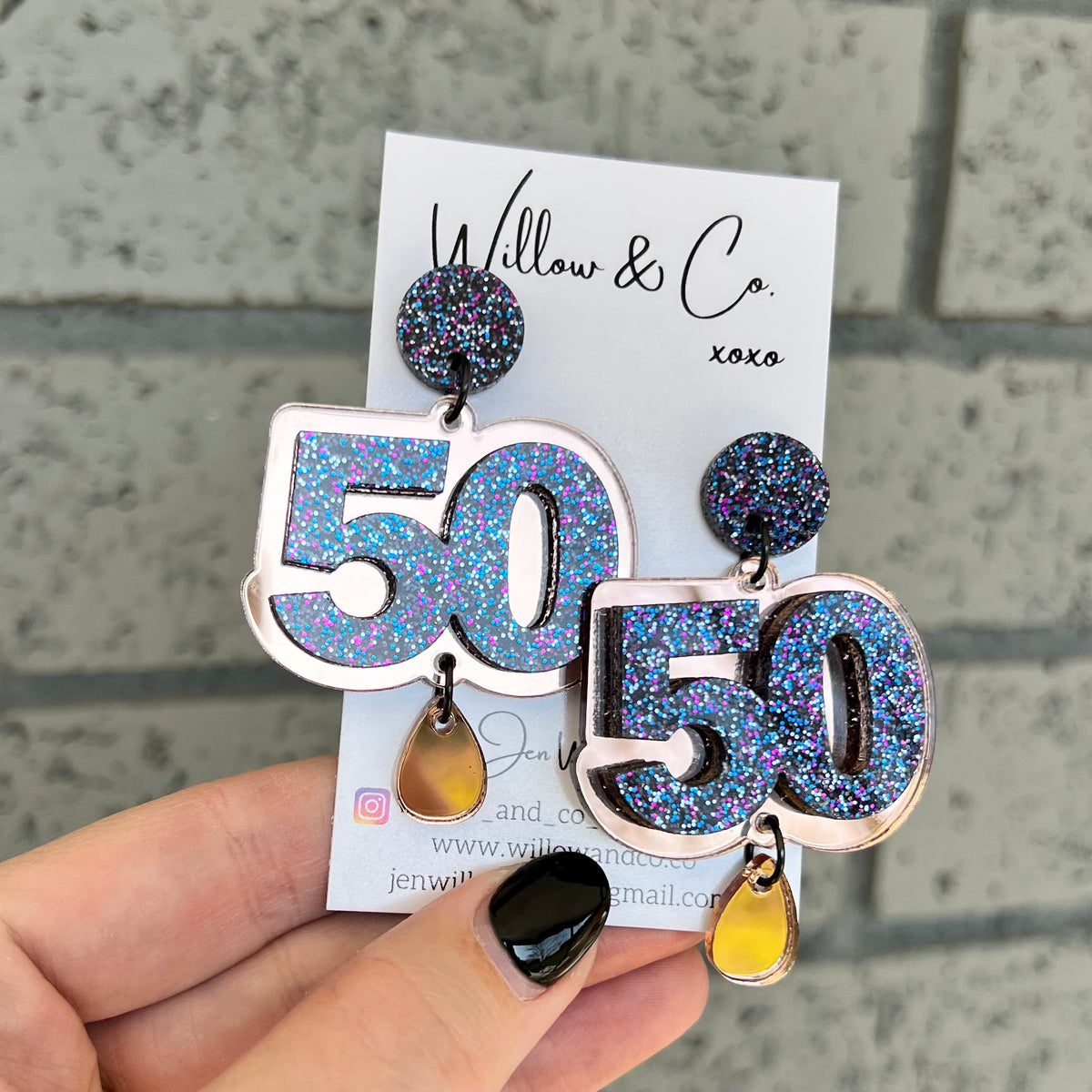 50 XL Birthday Dangles