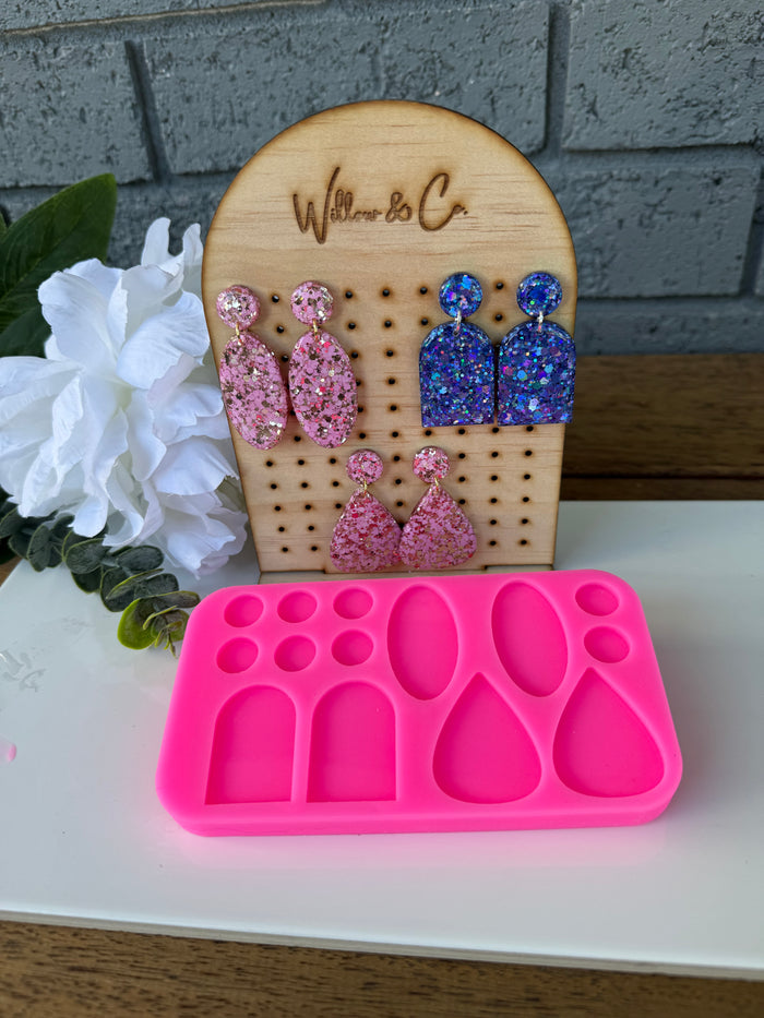 SILICONE MOULD Teardrop Dangle x3