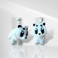 3D Polar Bear Dangle Earrings