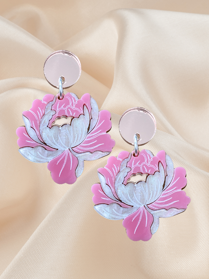 MIDI Peony Flower Dangle Pink