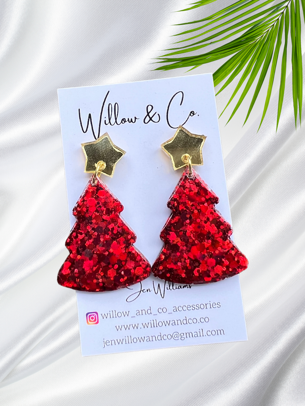 Large Christmas Tree Dangle Ruby