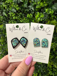 ARCH Stud Sea Glass Sparkle