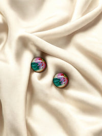 MINI Stud Handpainted Eucalyptus Flower