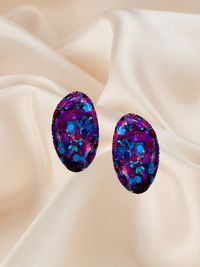 Organic Oval Stud Cosmic Berry