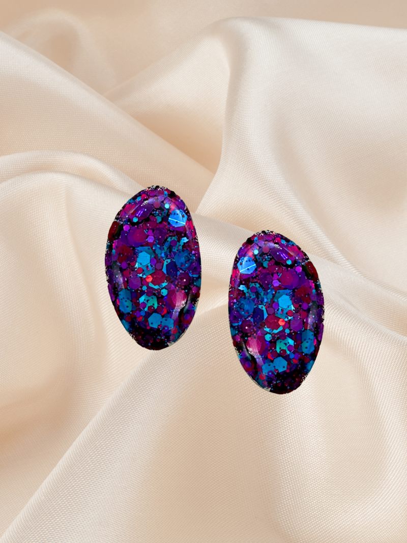 Organic Oval Stud Cosmic Berry